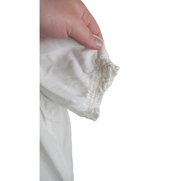 Divided White Button Down Cropped Top Size Large - Picture 4 of 4